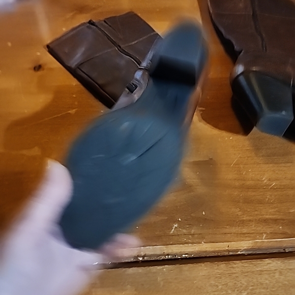 BOC Tall Leather Riding Boots with Heel + Zipper - Brown - Women's 6 - Picture 2 of 10